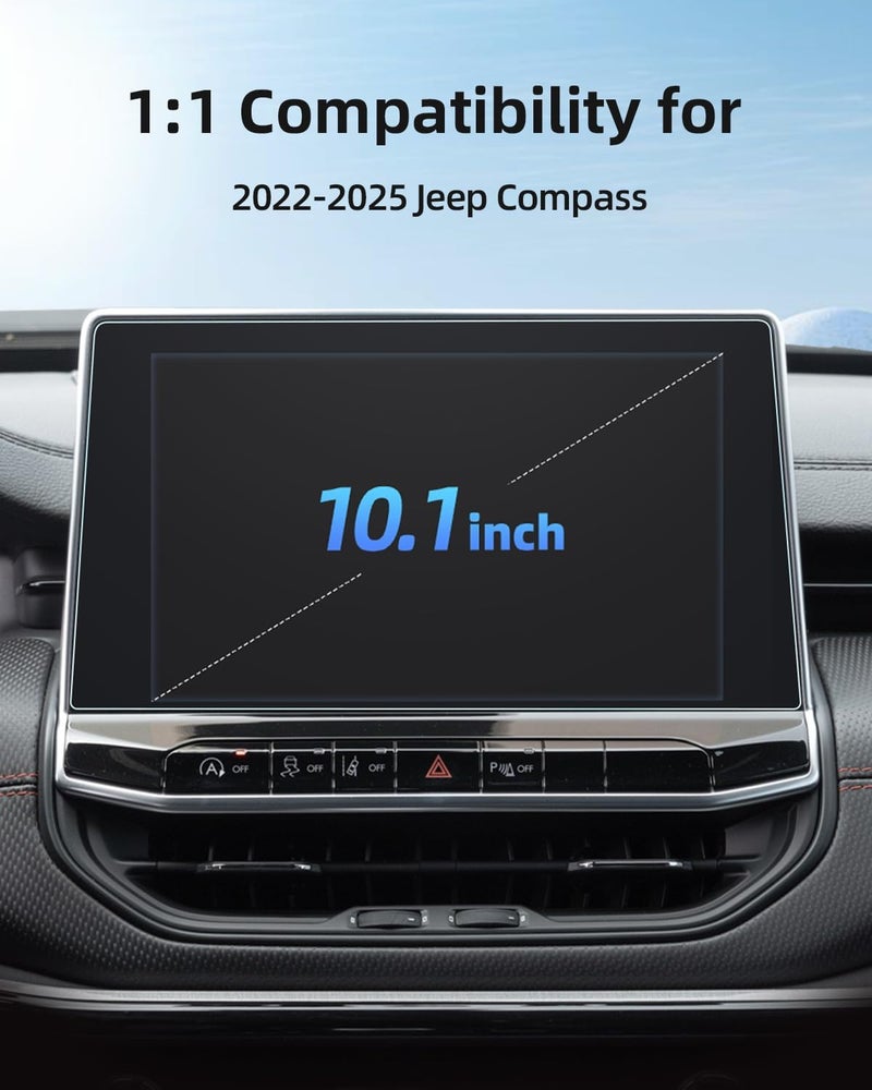 LANGBEAN Anti-Glare Matte Screen Protector for 2022-2025 Jeep Compass (Latitude/Limited/Trailhawk) 10.1-Inch Infotainment Touchscreen, 2025 Jeep Compass Accessories - Image 2